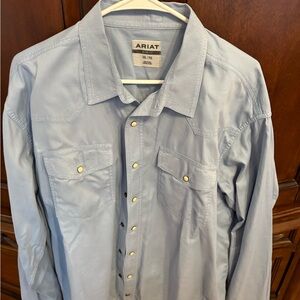 Ariat Men's Sky Blue Casual Button Down Shirt